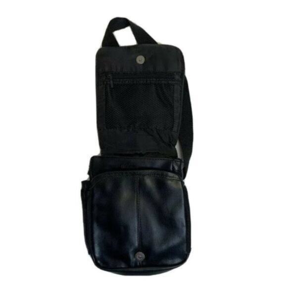 bb design tm black Leather Sling  bag carry crossbody - Picture 4 of 9